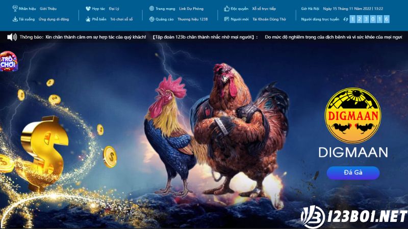 Giới thiệu về sảnh cược đá gà trực tuyến tại 123B02 Casino